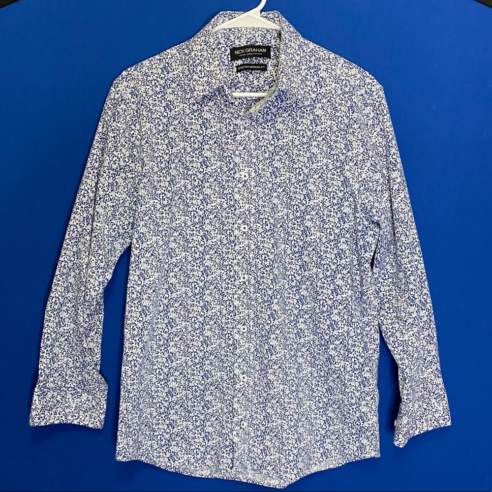 Nick Graham Floral Button-Down